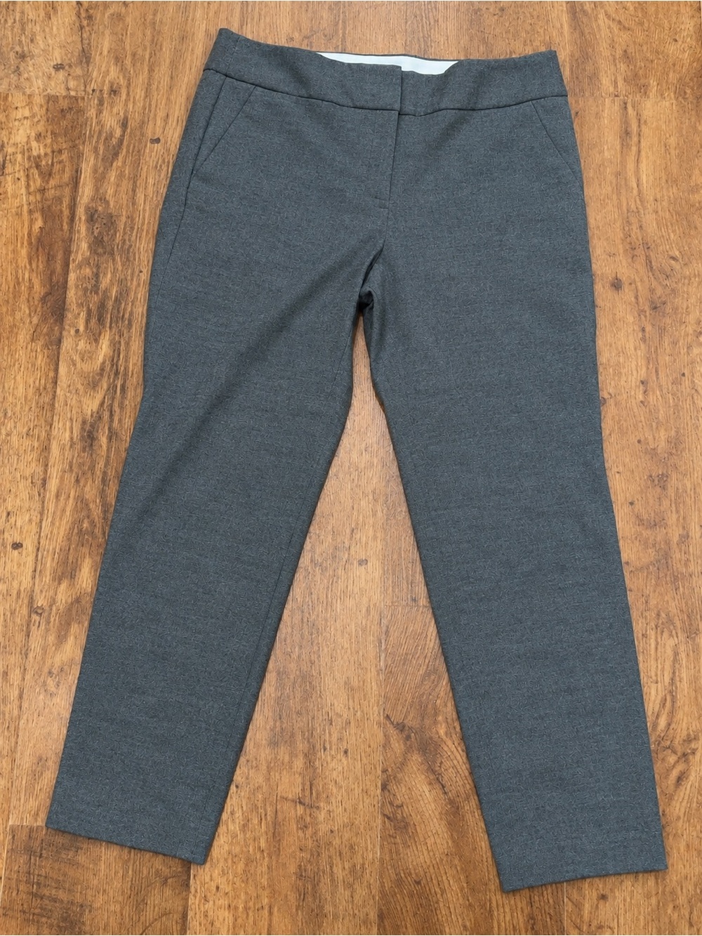 Ann Taylor Dark Charcoal Gray Slim Dress Trousers